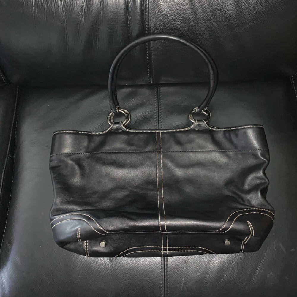 Coach Black Leather Tote